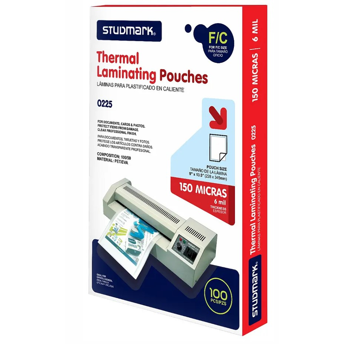Láminas para plastificar Studmark 228x345 mm 1