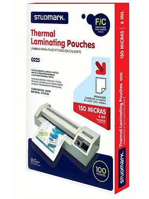 Láminas para plastificar Studmark 228x345 mm