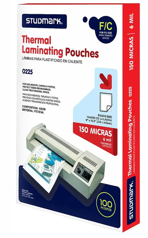 Láminas para plastificar Studmark 228x345 mm