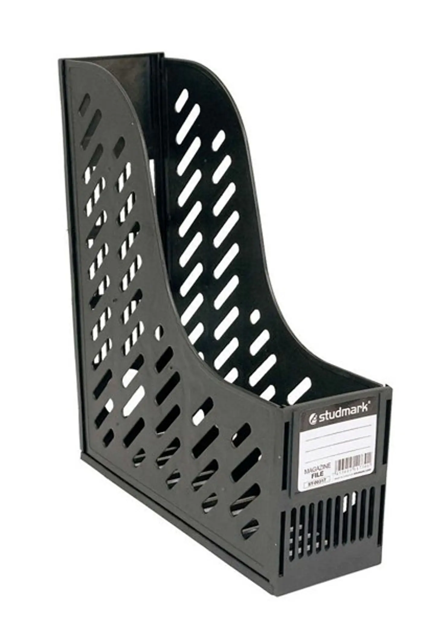 Revistero Plástico Studmark, color negro de 1 División 1