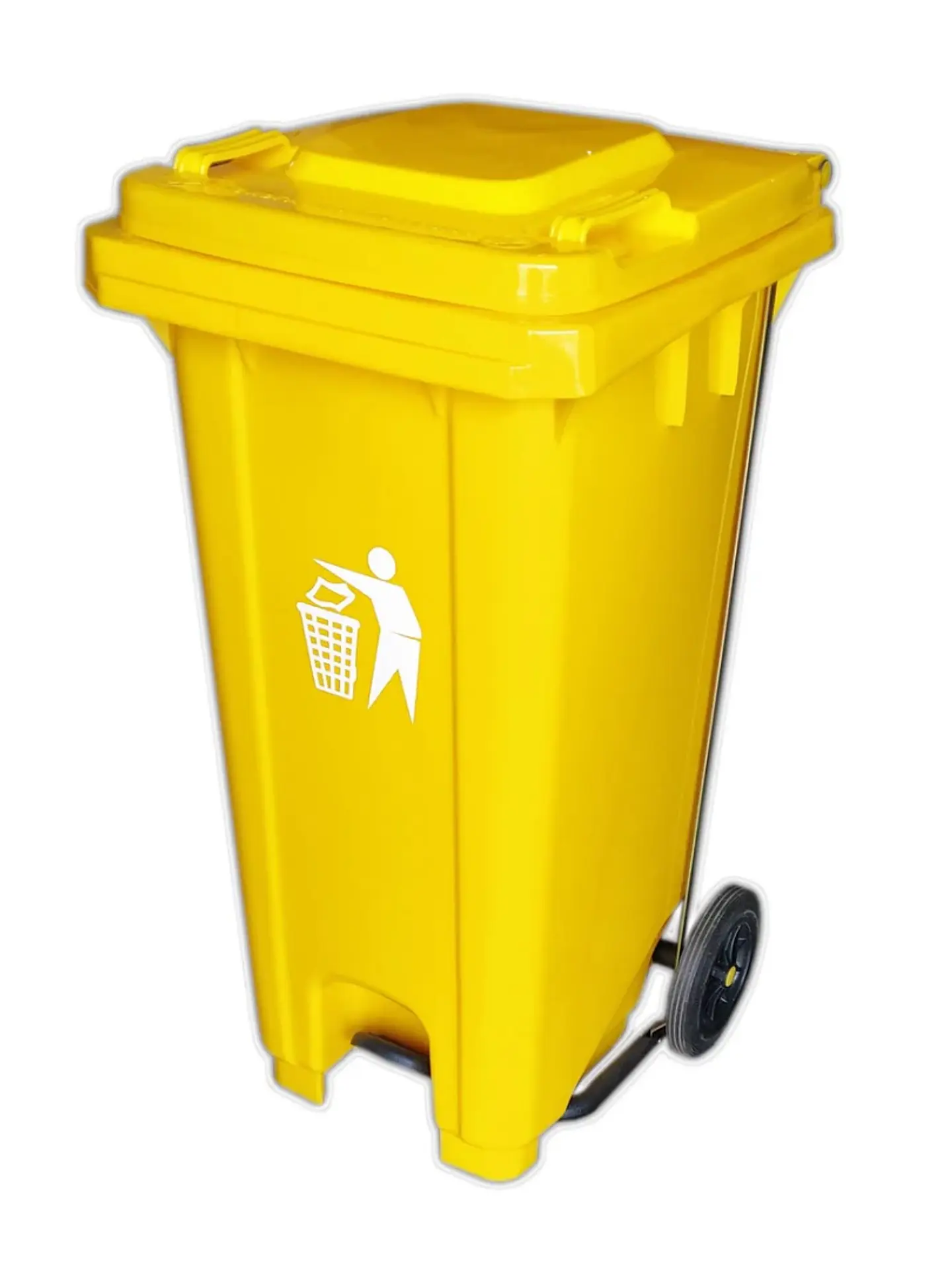 Basurero de 32 galones con Pedal y ruedas 1