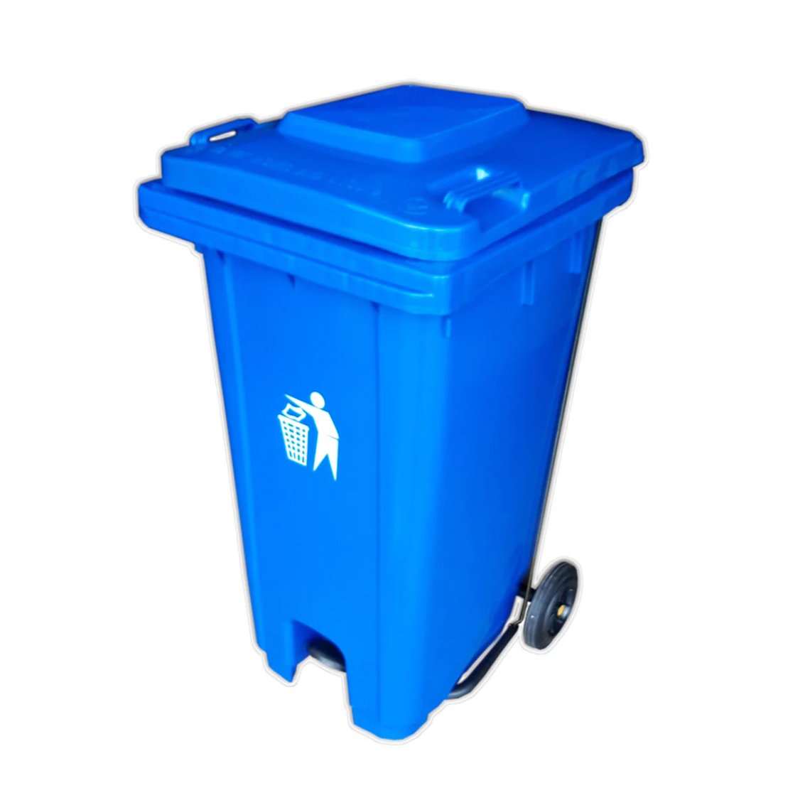 Basurero de 32 galones con Pedal y ruedas 2