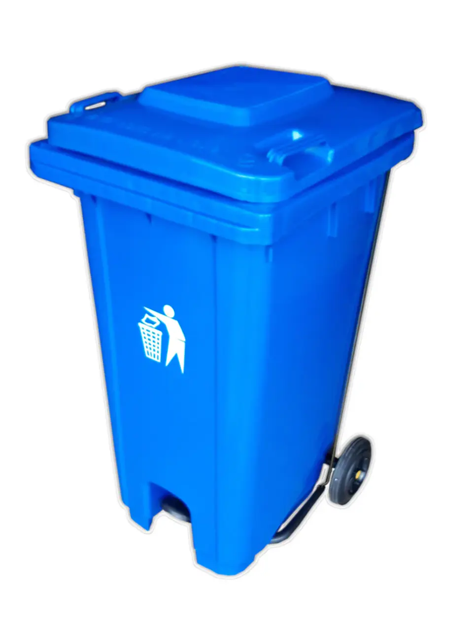 Basurero de 32 galones con Pedal y ruedas 2