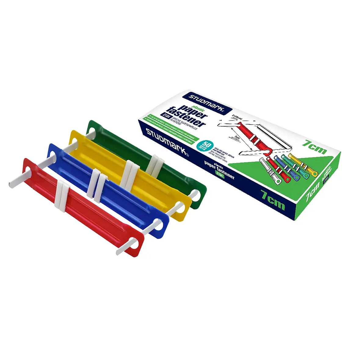 Ganchos plásticos de colores Studmark para folders 1