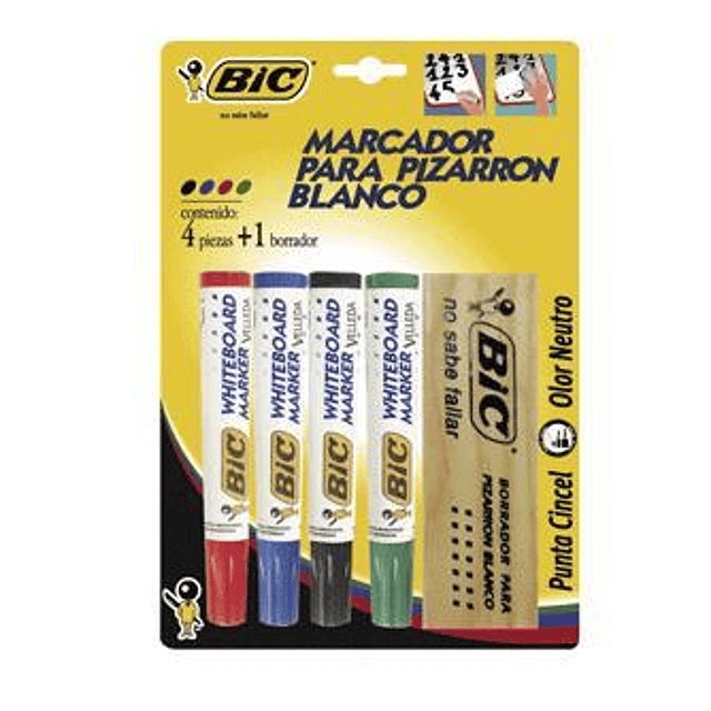 Set de marcadores y borradores BIC MPBE-4B