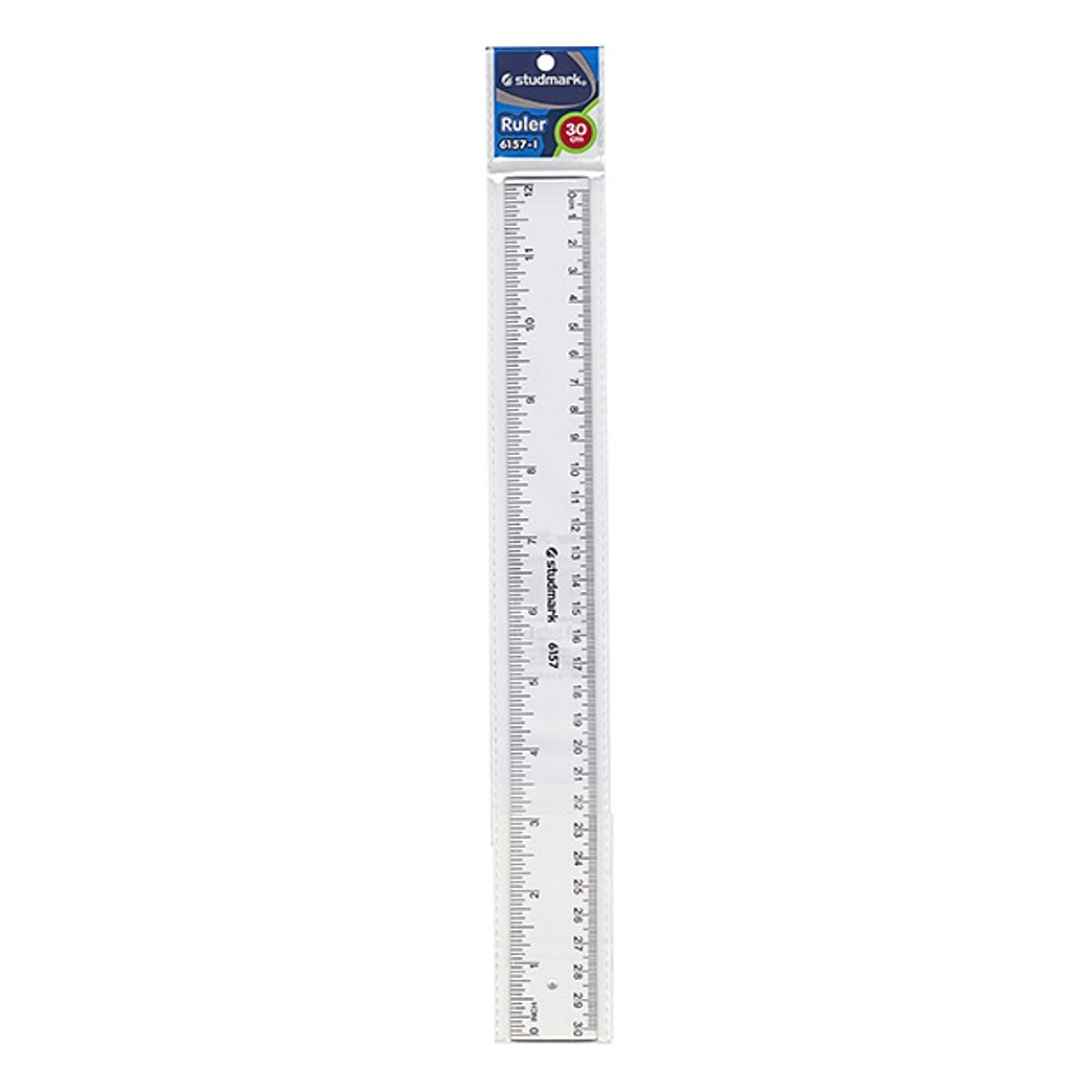 Regla plástica transparente Studmark 30 cm 1