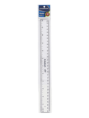 Regla plástica transparente Studmark 30 cm