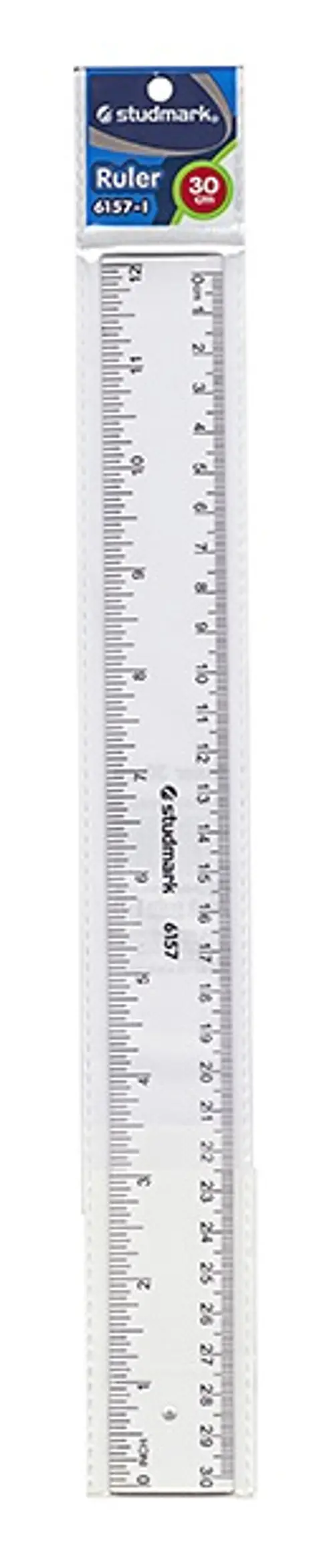 Regla plástica transparente Studmark 30 cm