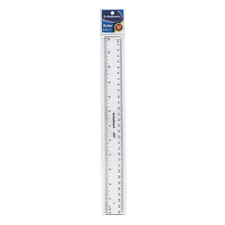 Regla plástica transparente Studmark 30 cm 1