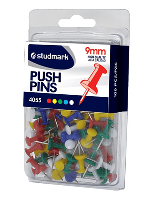 Tachuelas cabeza plástica Studmark de 9 mm, Colores Surtidos