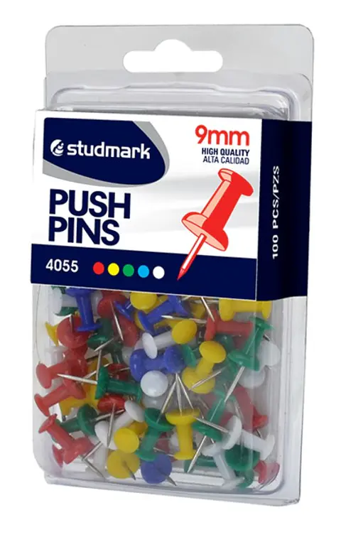 Tachuelas cabeza plástica Studmark de 9 mm, Colores Surtidos