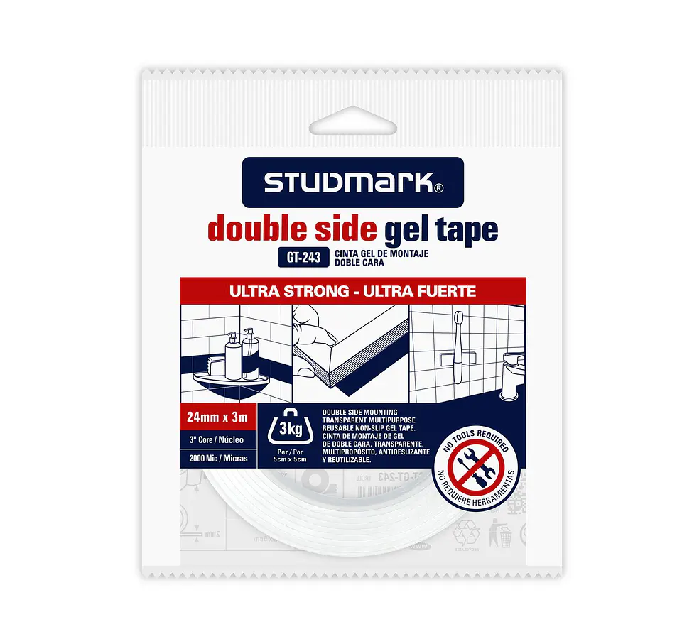 Tape de Gel doble contacto Studmark, transparente 3