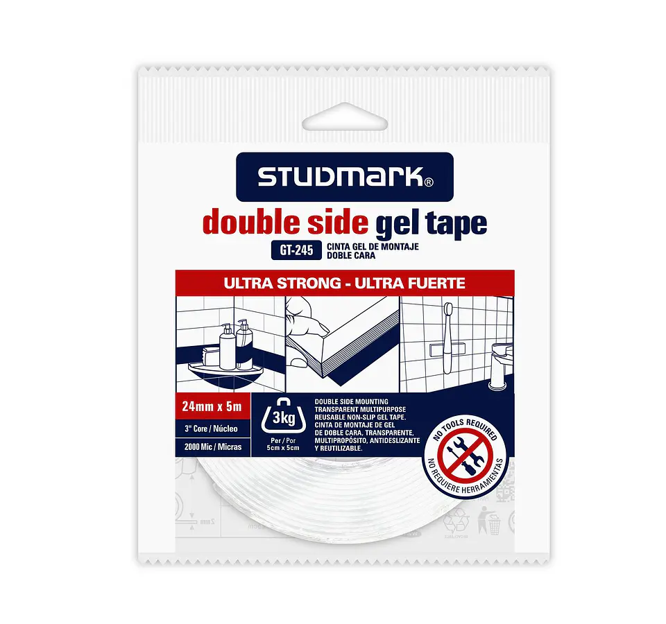 Tape de Gel doble contacto Studmark, transparente 4