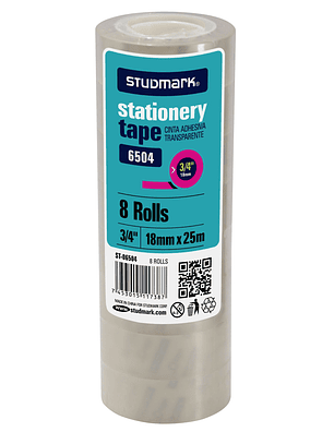 8 Cintas adhesiva transparente Studmark de 18 mm x 25 m