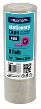8 Cintas adhesiva transparente Studmark de 18 mm x 25 m - Miniatura 1