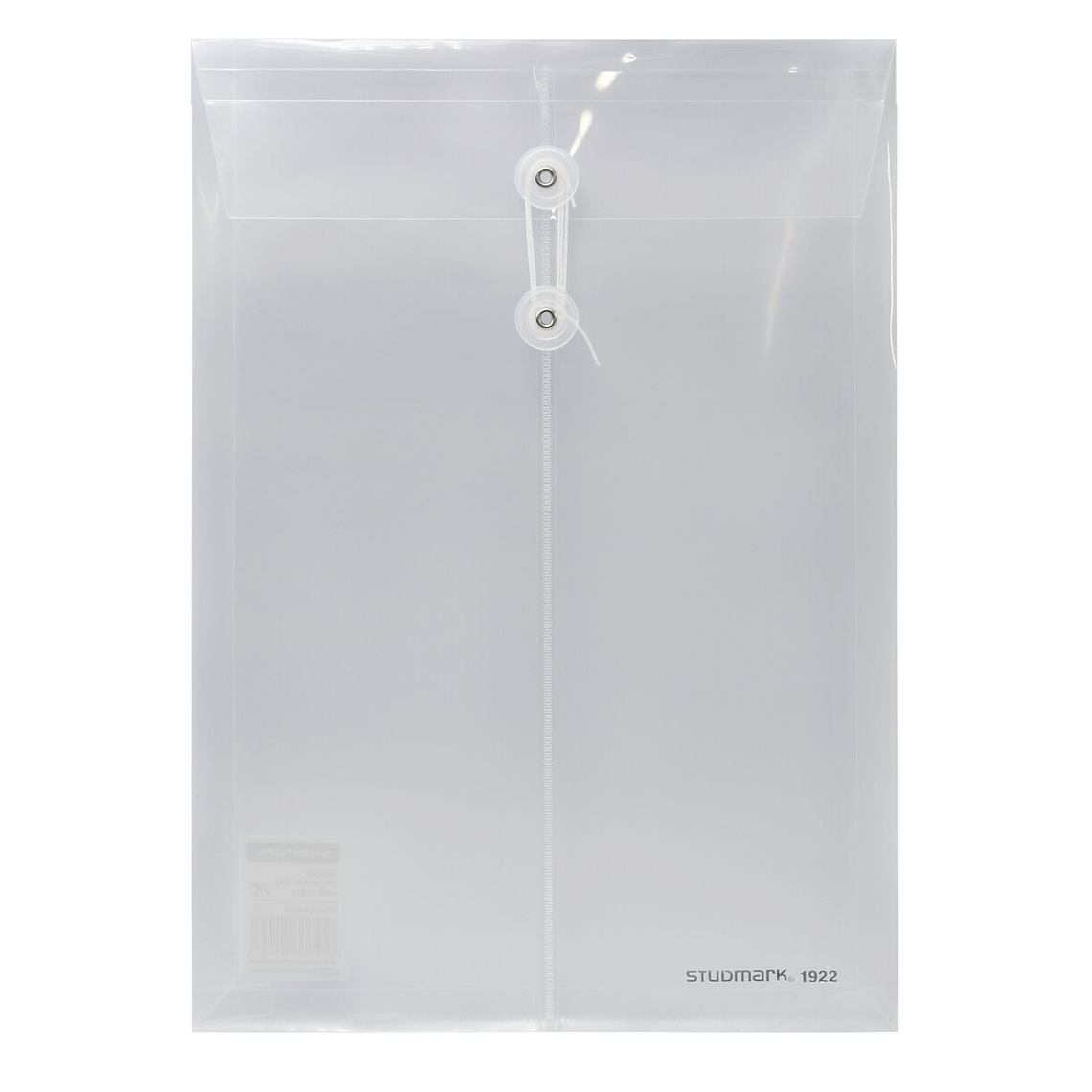 Sobre Plástico Studmark, transparente, con cordel 2