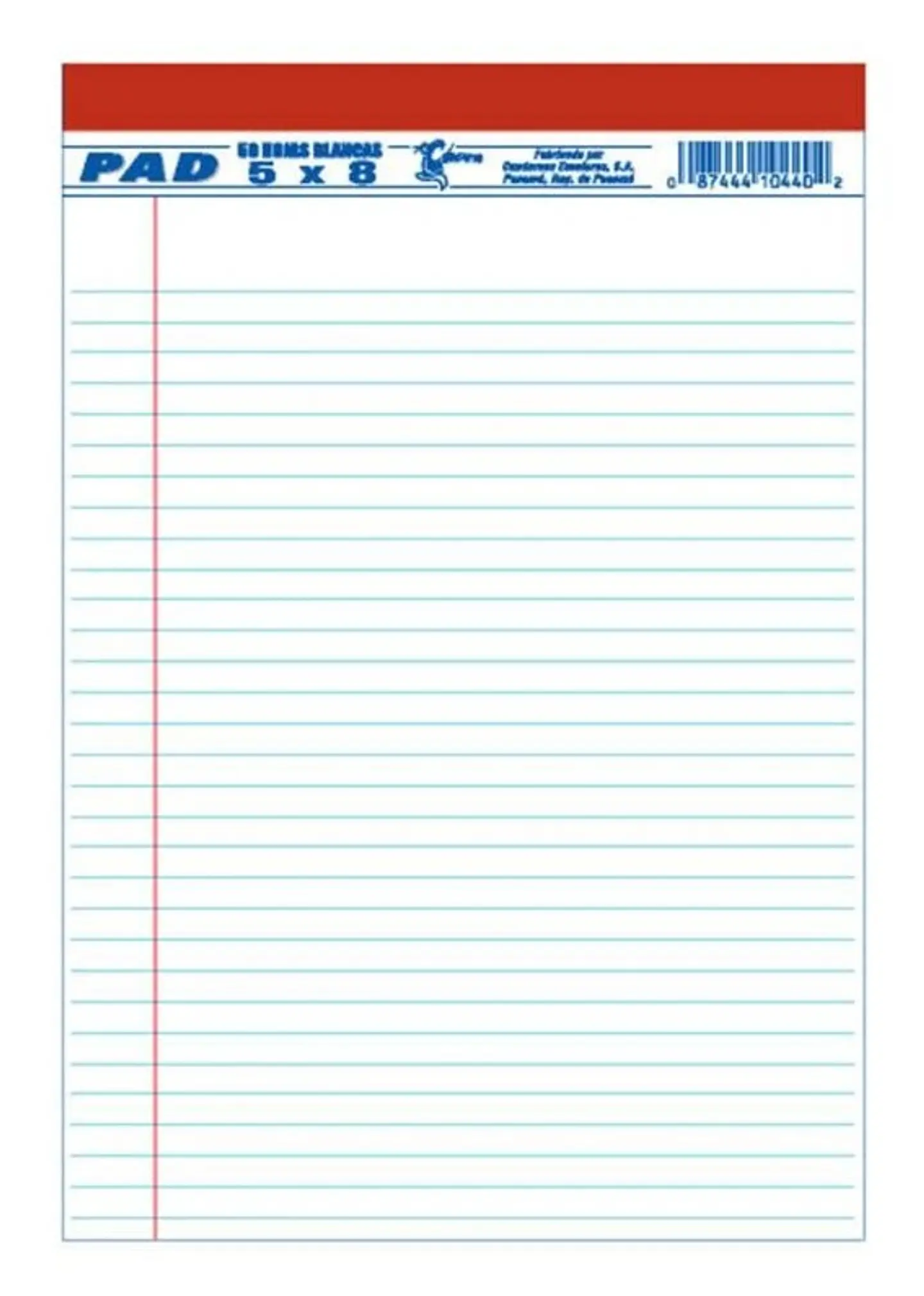 Libretas rayadas blancas, Corsario, 5
