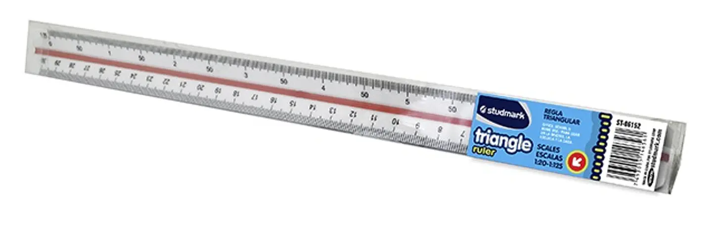 Escalímetro Studmark triangular plástico 1