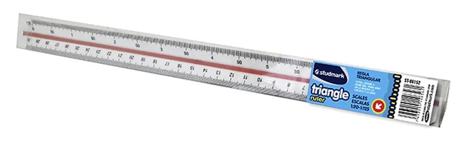 Escalímetro Studmark triangular plástico 1