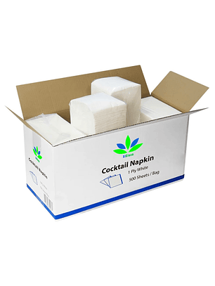 Servilleta Cocktail 8 Paquetes x 500 Piezas (1 Pliego)