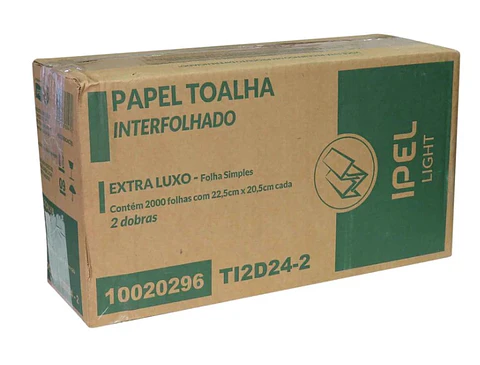 Papel Toalla Foliado 8 Paquetes x 250 Hojas (2000 hojas)