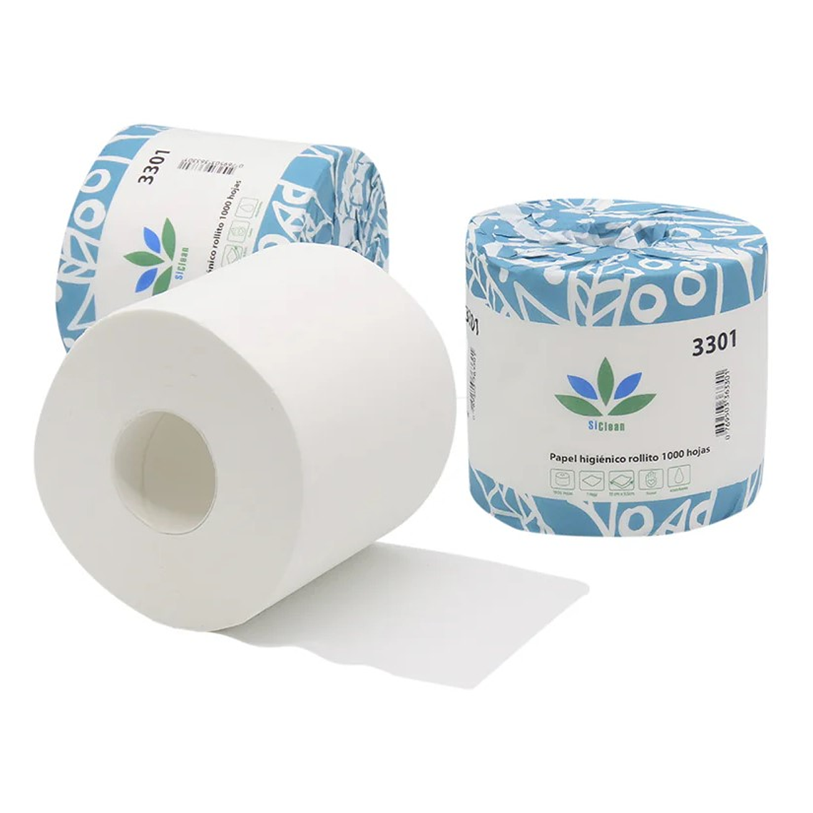 24 rollos de papel higiénico de 1000h y 1 pliego SiClean 2