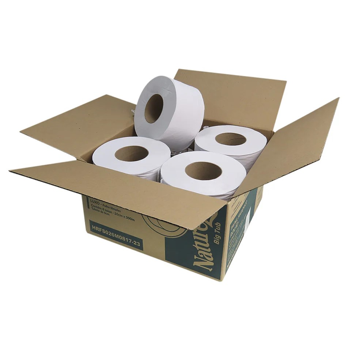Papel Higiénico Jumbo 8 Rollos x 300 mts 1 Pliego 1