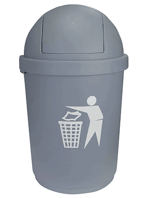 Cesto para Basura 28L con Tapa Domo Push