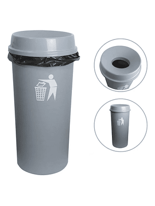 Cesto para Basura 80L Tapa Embudo