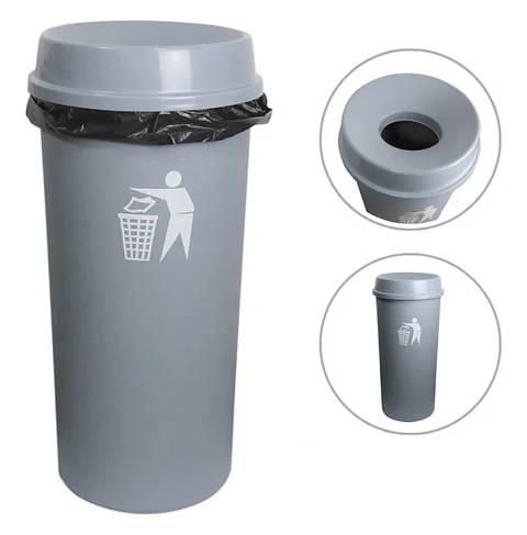 Cesto para Basura 80L Tapa Embudo
