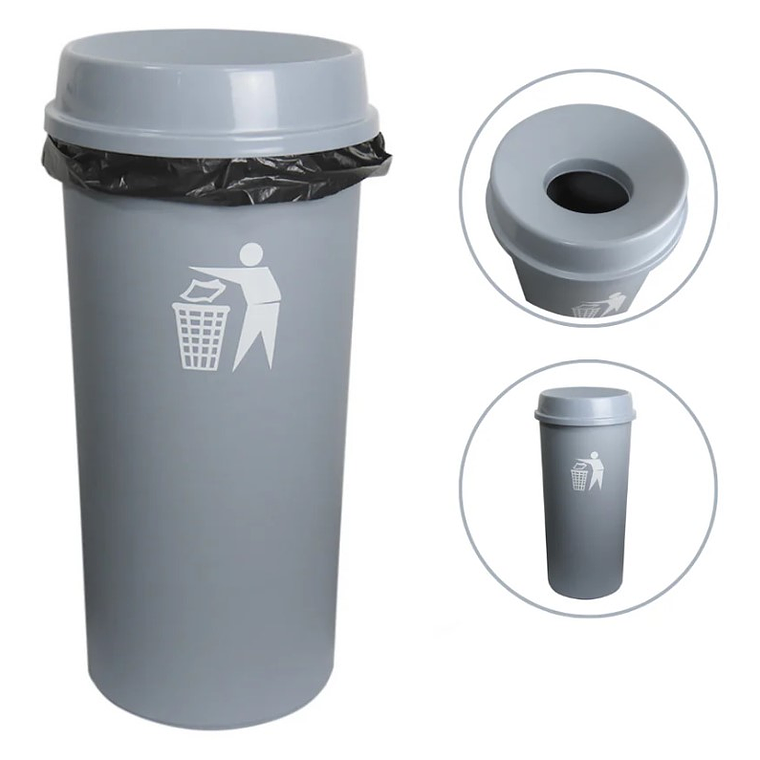 Cesto para Basura 80L Tapa Embudo usa Bolsas de 33 Galones 1