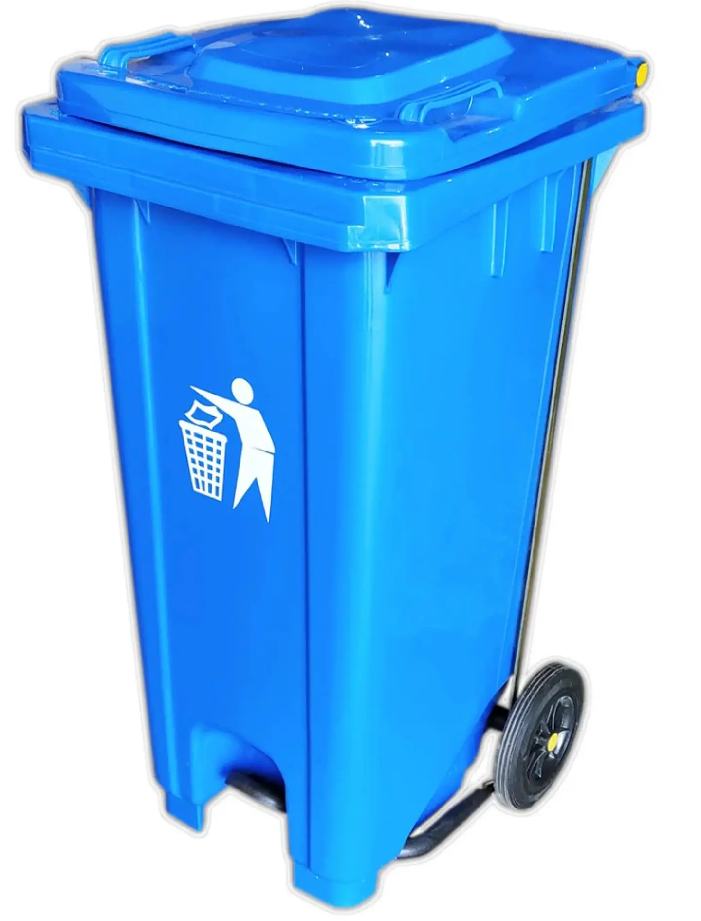 Basurero de 64 galones con Pedal y ruedas 2