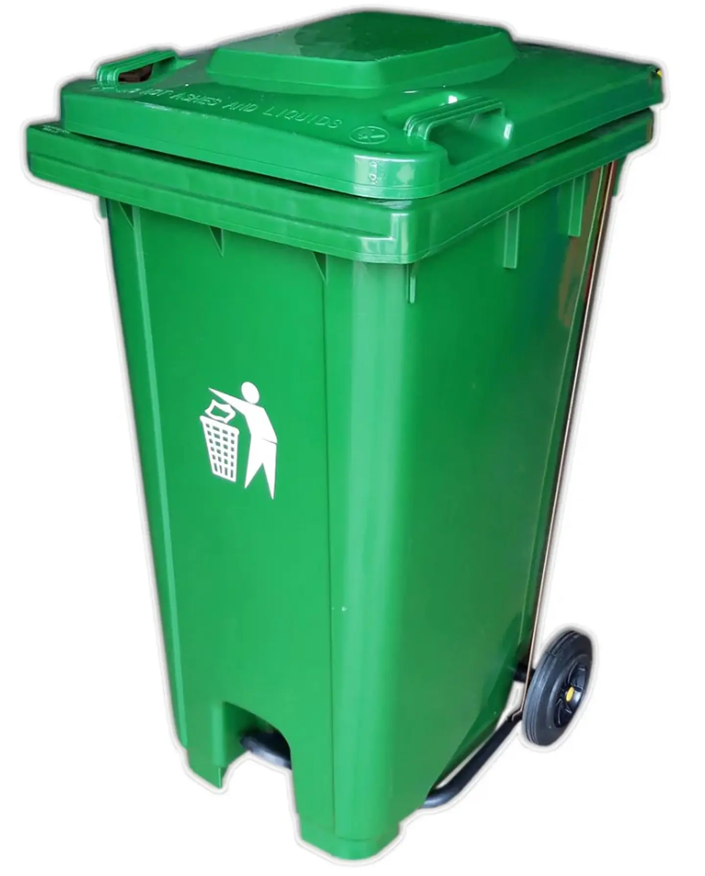 Basurero de 64 galones con Pedal y ruedas 5