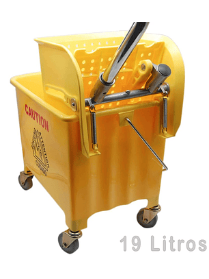 Cubo con Exprimidor Side Press Amarillo