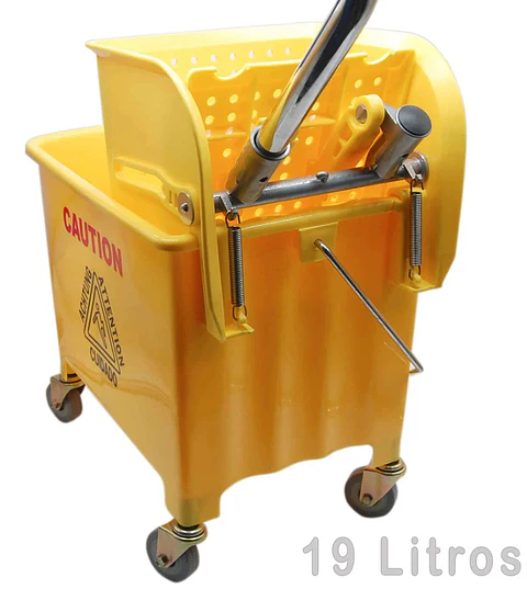 Cubo con Exprimidor Side Press Amarillo
