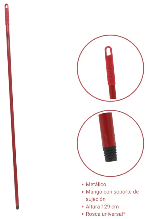 Poste Rojo Metálico Forrado 129cm