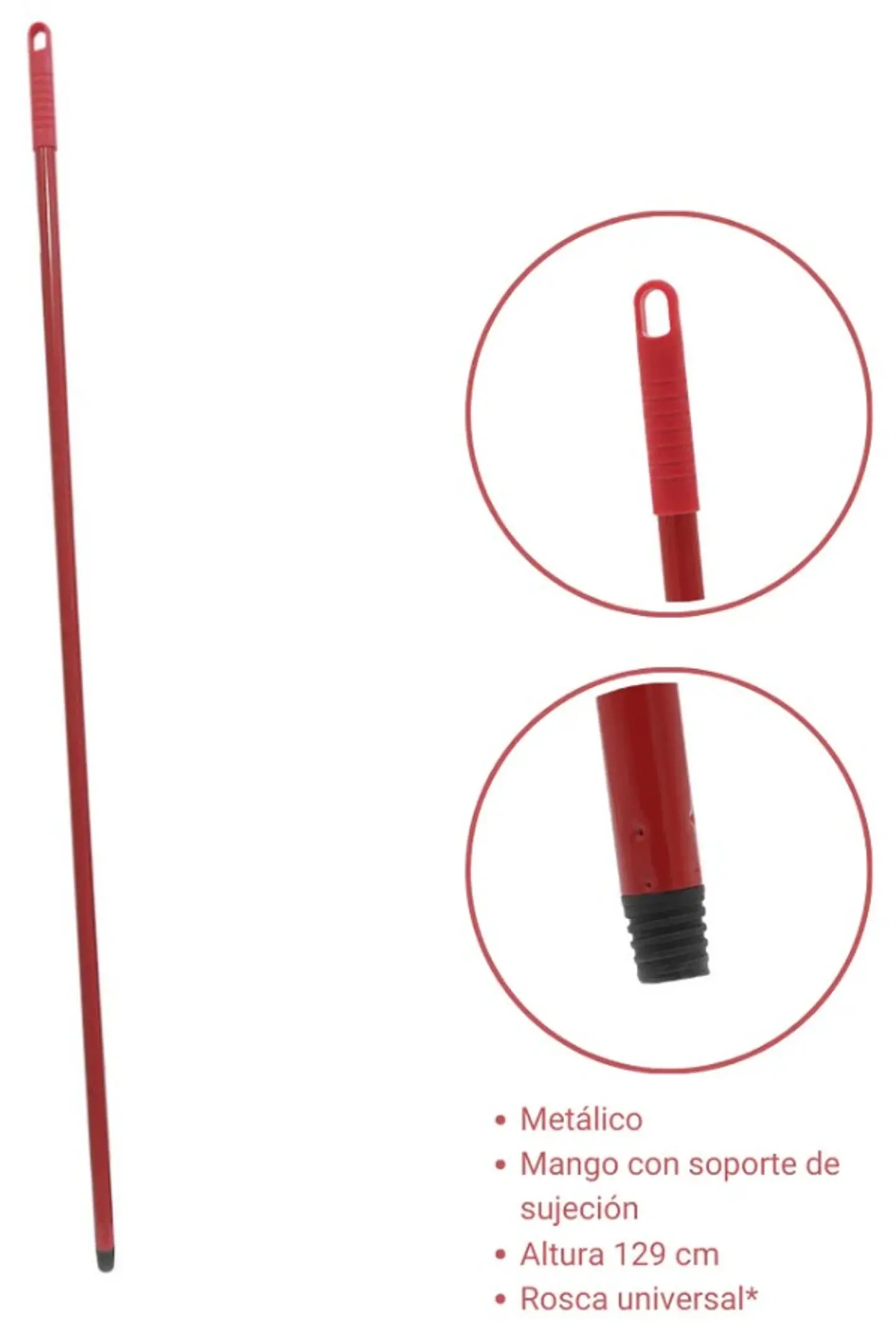 Poste Rojo Metálico Forrado 129cm 1
