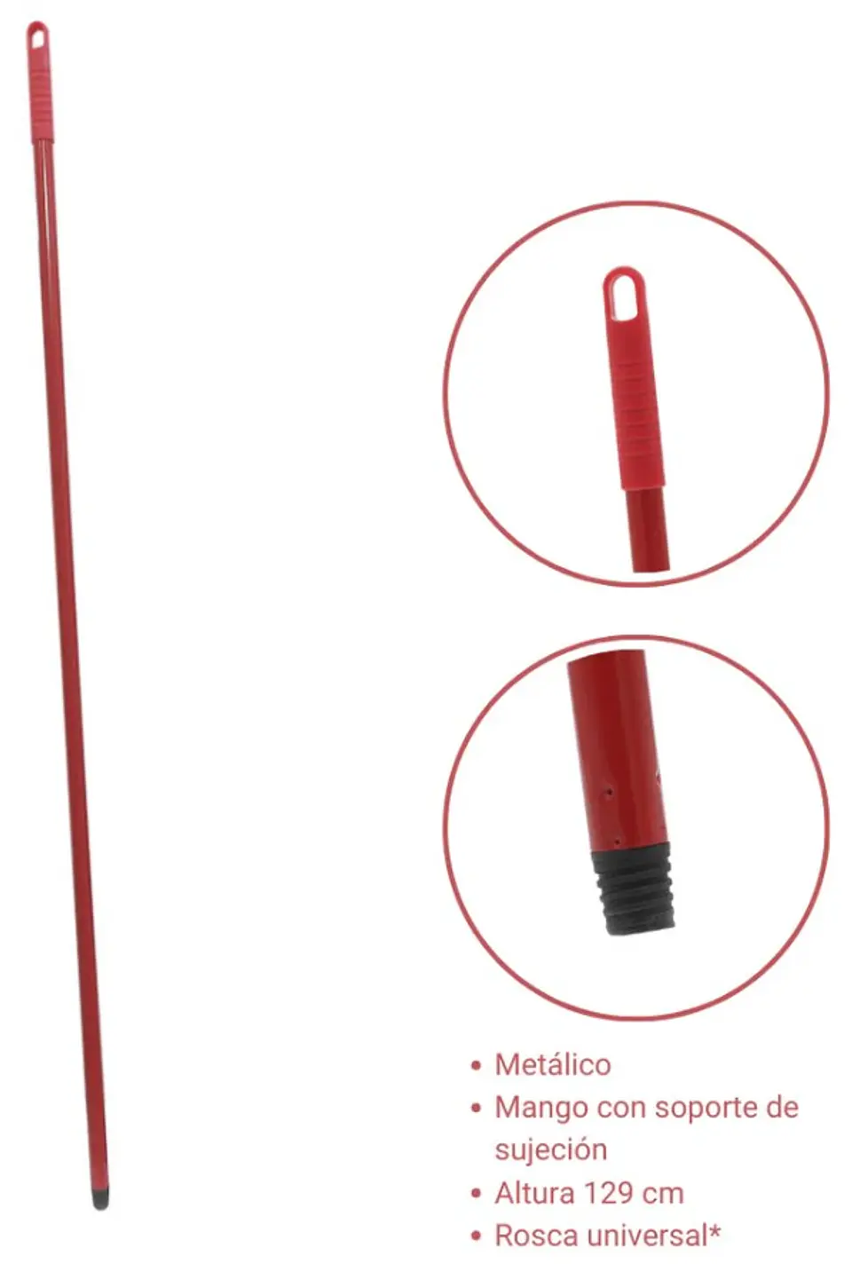Poste Rojo Metálico Forrado 129cm 1