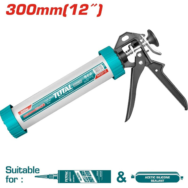 Pistola de silicona de 12'' para salchicha y tubo, 2 en 1 1