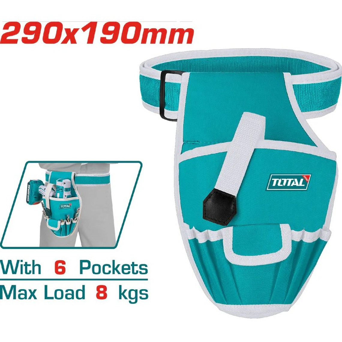 Bolsa para herramientas de cinturón de L290 × W190 mm. 1