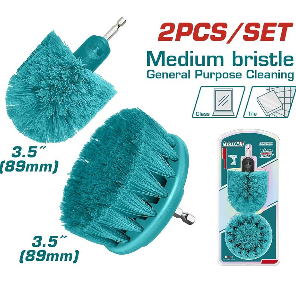 Set de 2 Cepillos Total para Limpieza En Baños Y Cocinas 1