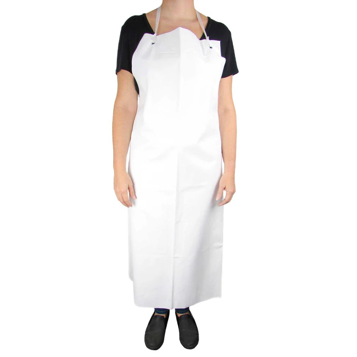 Delantal desechable SiClean de PVC en color blanco 1