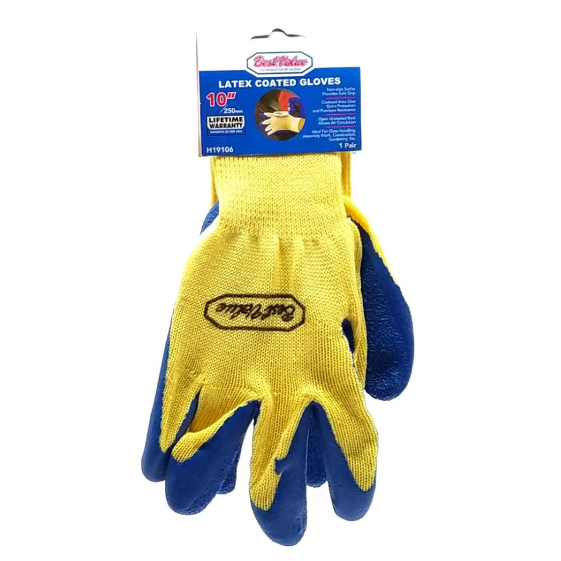 Guantes BestValue recubiertos de latex de 250 mm 1