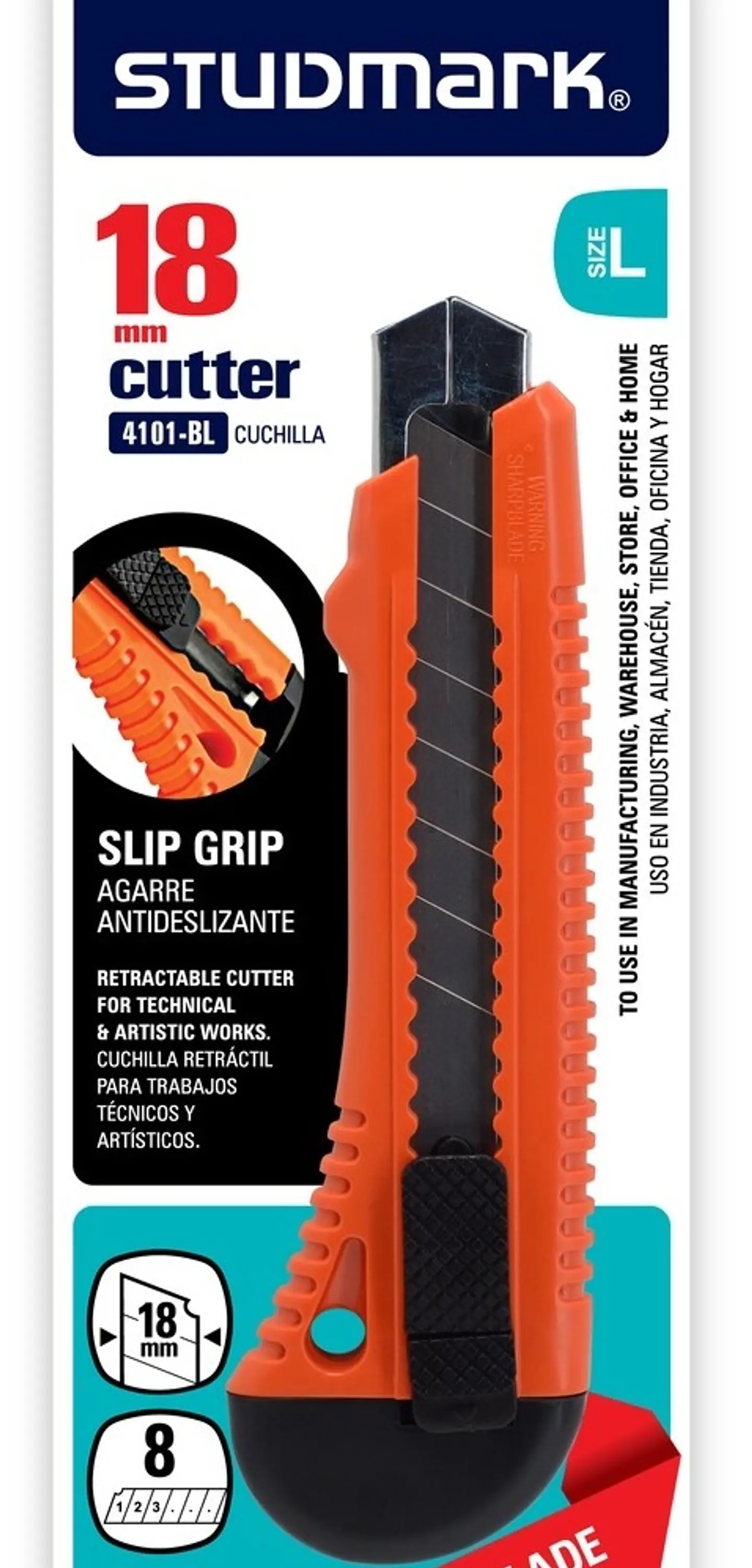 Exacto retráctil Studmark de 18 mm ST-04101-BL 1