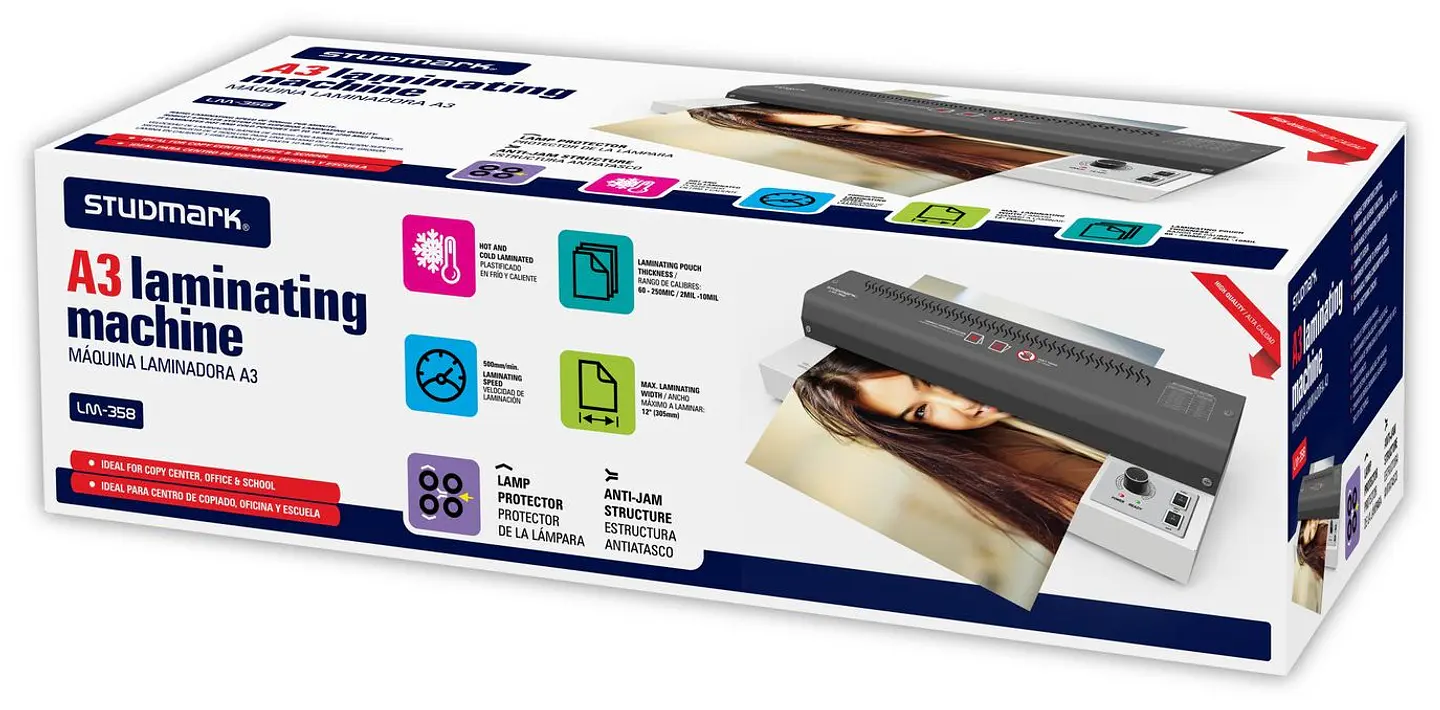 Laminadora Studmark A3 con sistema antiatasco 2