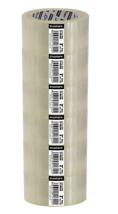 Tape Transparente de 2" Studmark de 100 yardas y 40 Micras
