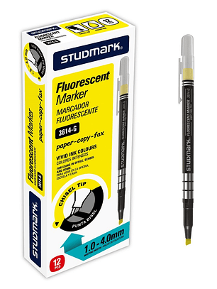 Resaltadores fluorescentes Studmark de punta biselada