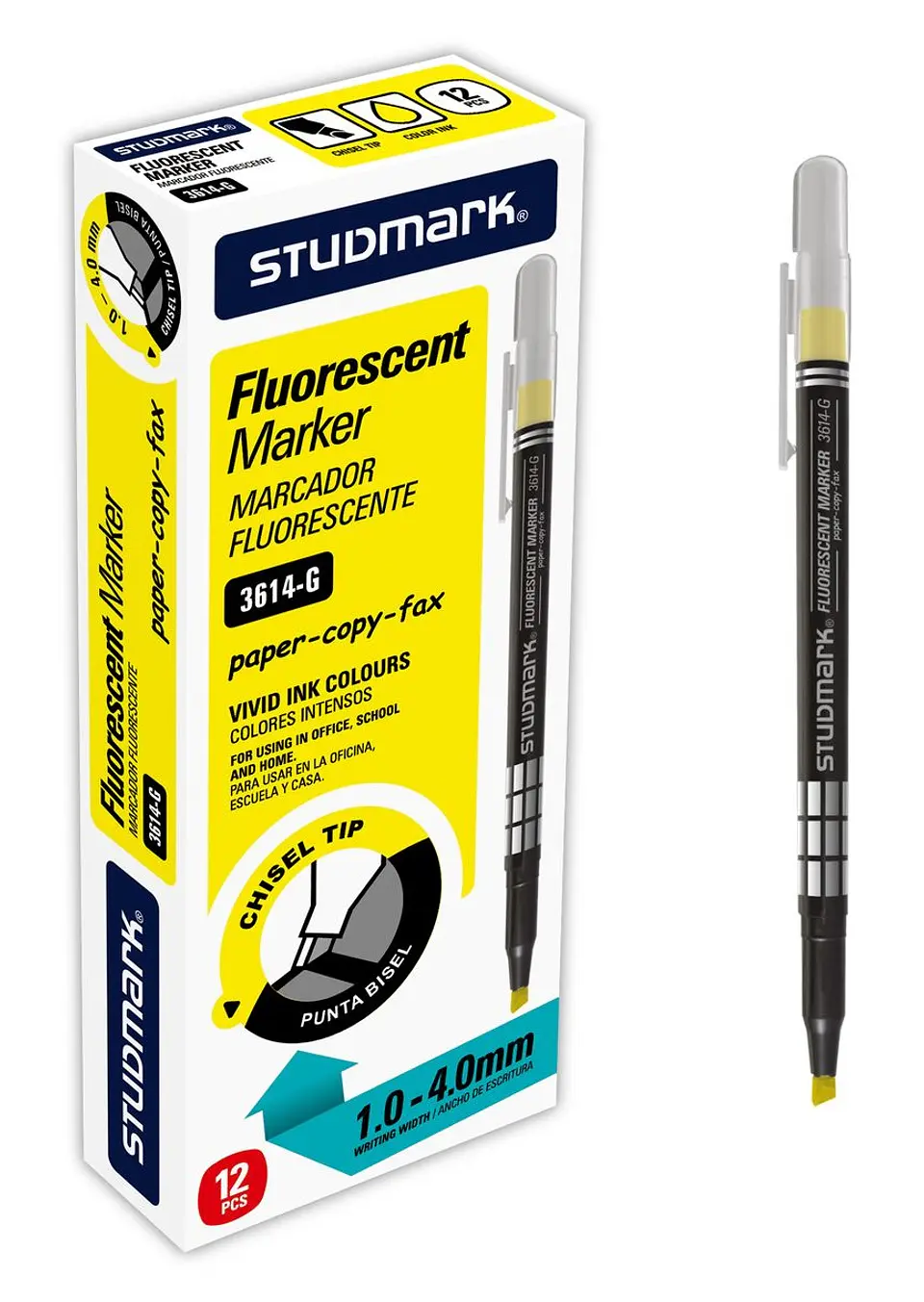 Resaltadores fluorescentes Studmark de punta biselada 1