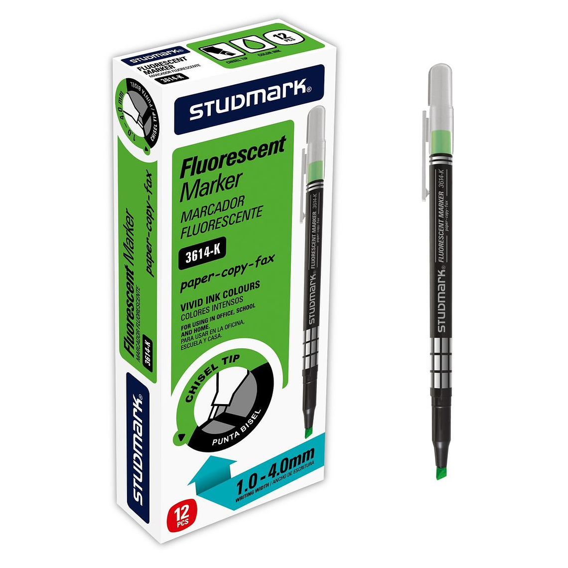 Resaltadores fluorescentes Studmark de punta biselada 5