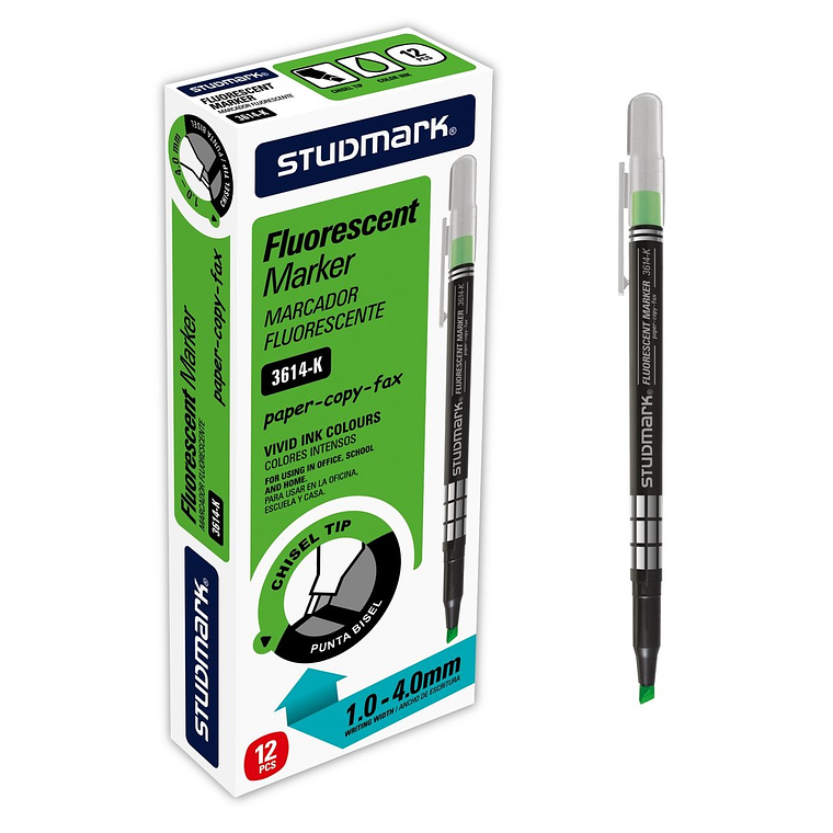 Resaltadores fluorescentes Studmark de punta biselada 5